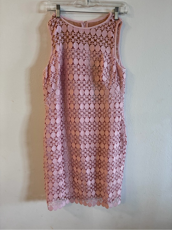 Ralph Lauren Dresses & Skirts - Ralph Lauren Pink Sleeveless Crochet Shift Dress